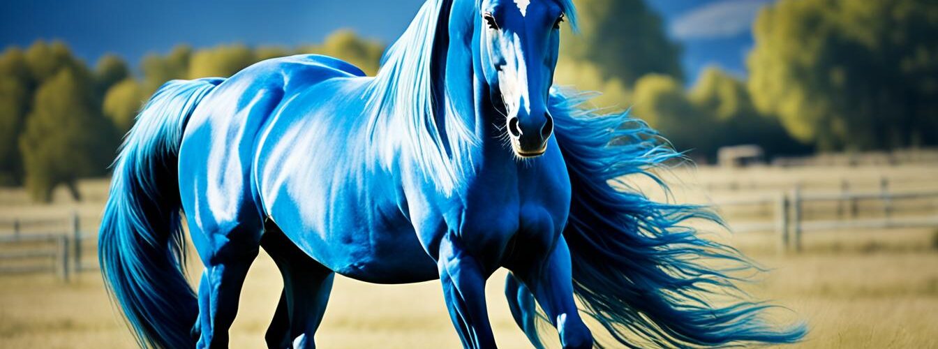 cheval bleu