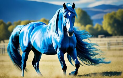 cheval bleu
