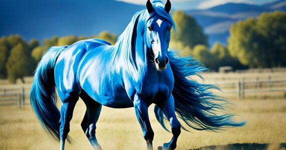 cheval bleu