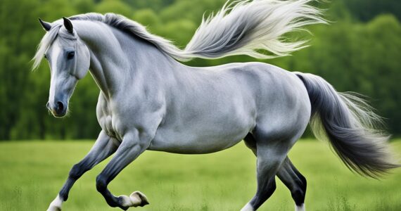 cheval gris