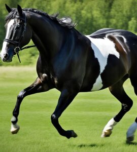 cheval noir et blanc