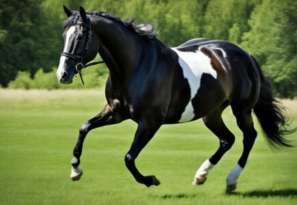 cheval noir et blanc