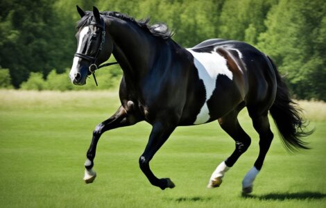 cheval noir et blanc