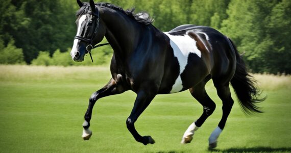 cheval noir et blanc