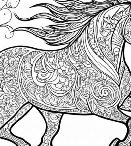 coloriage cheval à imprimer