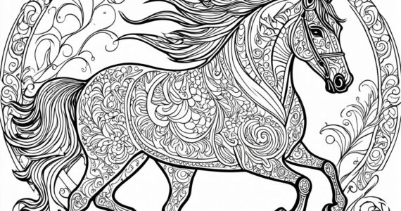 coloriage cheval à imprimer